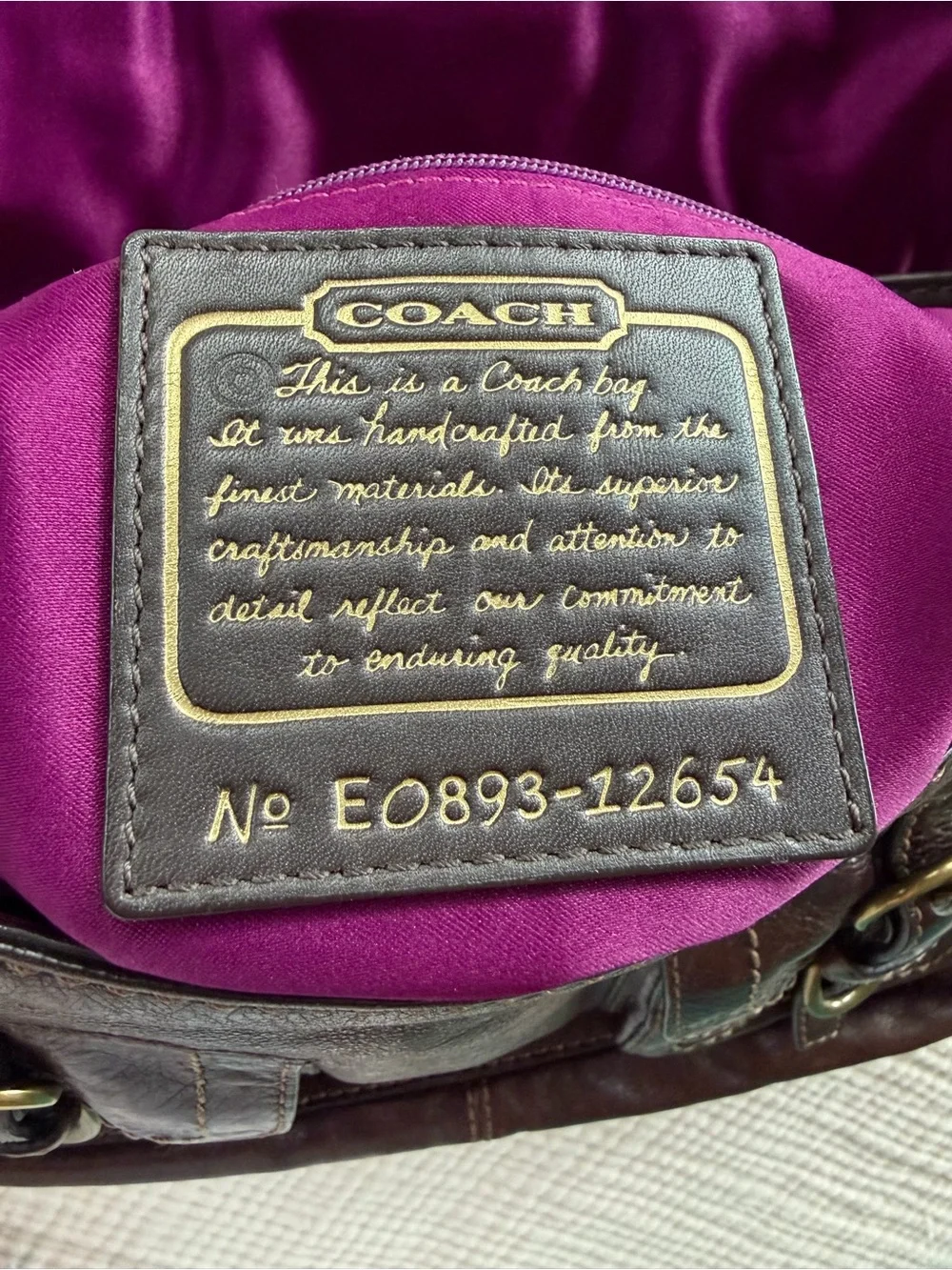Vintage Coach Legacy Garcia Hobo Brown Leather